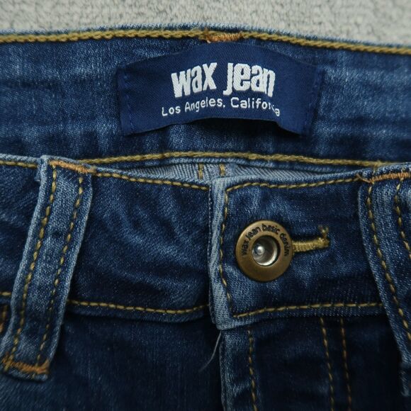 Wax Jeans Junior's Size 7/28 Blue High-Rise Skinny Denim 27" Inseam Distressed - Picture 12 of 16